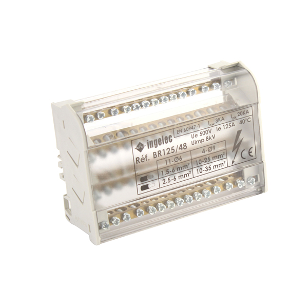 REPARTITEUR TETRAPOLAIRE 100A 4 MODULES 